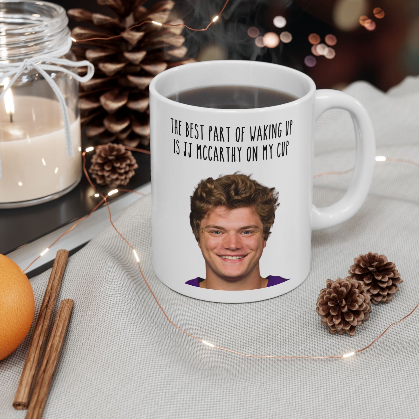 J.J. McCarthy Mug (11oz, 15oz), Minnesota Vikings Football Fan Gear
