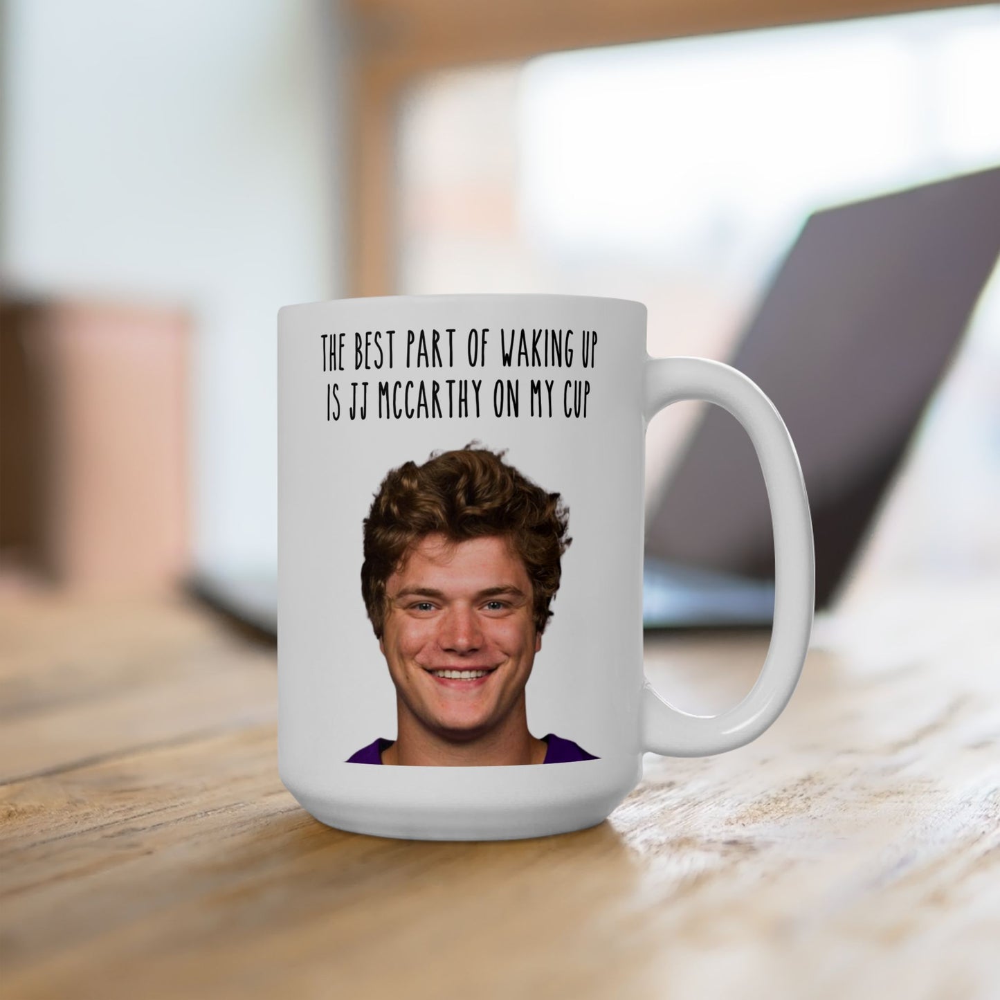 J.J. McCarthy Mug (11oz, 15oz), Minnesota Vikings Football Fan Gear