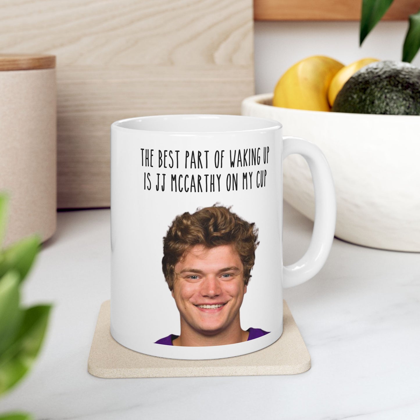 J.J. McCarthy Mug (11oz, 15oz), Minnesota Vikings Football Fan Gear